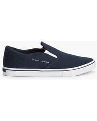 Tommy Hilfiger - Canvas Slip-On Trainers - Lyst