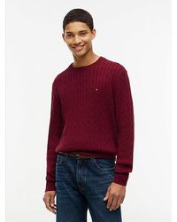 Tommy Hilfiger - Cable Knit Crew Neck Jumper - Lyst