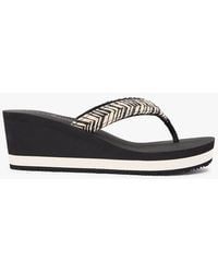 Tommy Hilfiger - Rope Strap Wedge Flip-Flops - Lyst