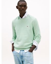 Tommy Hilfiger - Textured Knit Crew Neck Jumper - Lyst