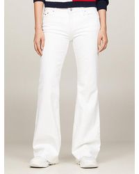 Tommy Hilfiger - Sophie Low Rise Straight Flared Witte Jeans - Lyst
