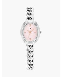 Tommy Hilfiger - Oval Dial Stainless Steel Bracelet Watch - Lyst