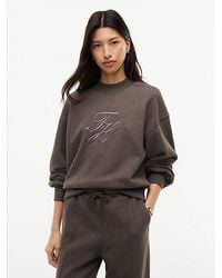 Tommy Hilfiger - Tonal Logo Terry Mock Neck Sweatshirt - Lyst