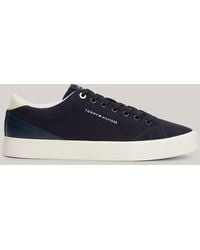 Tommy Hilfiger - Essential Canvas Logo Lace-up Trainers - Lyst