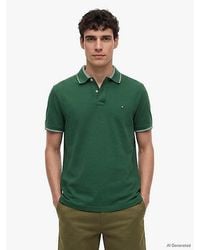 Tommy Hilfiger - Heritage Regular Fit Poloshirt Met Gestreepte Bies - Lyst