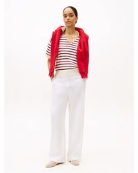 Tommy Hilfiger - Pantalon Droit Ajusté En Mélange De Lin - Lyst