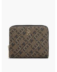 Tommy Hilfiger - Hilfiger Icon Print Zip Around Wallet - Lyst