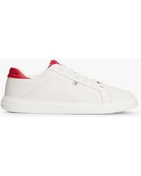 Tommy Hilfiger - Lightweight Leather Cupsole Court Trainers - Lyst