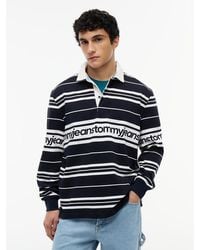 Tommy Hilfiger - Relaxed Fit Logo Stripe Rugby Shirt - Lyst