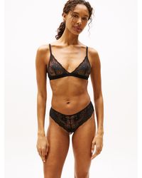 Tommy Hilfiger - Floral Lace Triangle Bra - Lyst