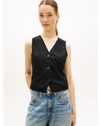 Tommy Hilfiger - Linen Blend Waistcoat - Lyst