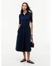 Tommy Hilfiger - Midi Fit And Flare Polo Dress - Lyst