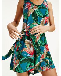 Tommy Hilfiger Playsuit Met Tropische Palmenprint - Groen