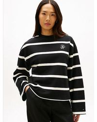 Tommy Hilfiger - Sudadera De Felpa Con Logo Y Cuello Redondo - Lyst