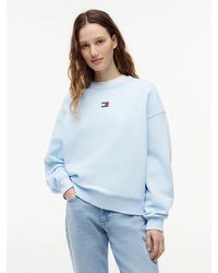 Tommy Hilfiger - Tommy Badge Boxy Fleece Sweatshirt - Lyst