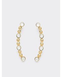 Tommy Hilfiger Vergulde Ear Crawler Met Kristallen - Metallic