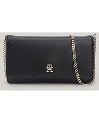 Tommy Hilfiger - Kleine Crossbodytas Met Ketting En Flap - Lyst