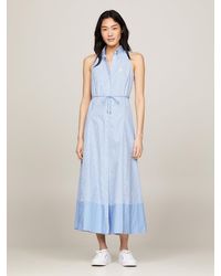 Tommy Hilfiger - Robe chemise midi moulante à rayures Ithaca - Lyst