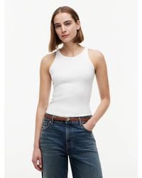 Tommy Hilfiger - Contrast Trim Ribbed Slim Tank Top - Lyst