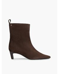 Tommy Hilfiger - Kitten Heel Suede Ankle Boots - Lyst