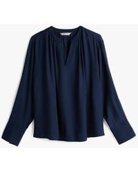 Tommy Hilfiger - Curve Gathered V-neck Relaxed Blouse - Lyst