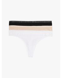 Tommy Hilfiger - 3Er-Pack Strings Mit Spitze Und Logo - Lyst