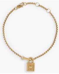 Tommy Hilfiger - Th Monogram Padlock Gold-plated Bracelet - Lyst