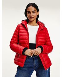 Tommy Hilfiger Essential Opvouwbare Donsjas - Rood