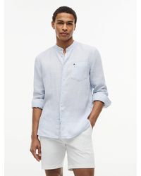 Tommy Hilfiger - Regular Fit Washed Linen Pinstripe Shirt - Lyst