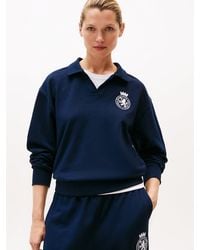 Tommy Hilfiger - Felpa Lounge Relaxed Fit Con Stemma Th - Lyst