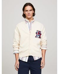 Tommy Hilfiger - Th Monogram Bouclé Relaxed Cardigan - Lyst