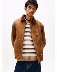 Tommy Hilfiger - Chore-Jacke Mit Teddy-Fleece Und Cord-Kragen - Lyst