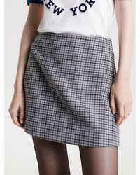 Tommy Hilfiger - Check Fit And Flare Mini Skirt - Lyst