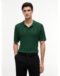 Tommy Hilfiger - Relaxed Pointelle Structured Polo Shirt With Linen - Lyst