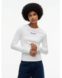 Tommy Hilfiger - Tjw Slim Ess Logo Tee Ls Ext - Lyst