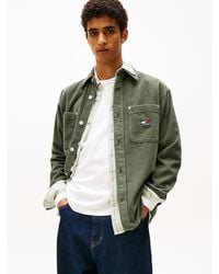 Tommy Hilfiger - Chemise En Velours Côtelé Décontractée À Logo - Lyst
