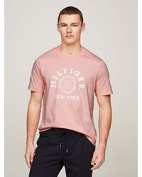 Tommy Hilfiger - T-shirt à col ras-du-cou et logo à l'avant - Lyst