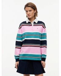 Tommy Hilfiger - Mixed Stripe Relaxed Rugby Shirt - Lyst