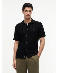 Tommy Hilfiger - Relaxed Pointelle Short Sleeve Shirt With Linen - Lyst