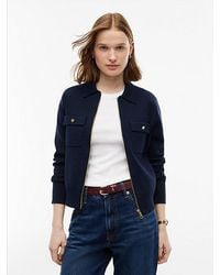 Tommy Hilfiger - Premium Knit Zip Thru Jumper - Lyst