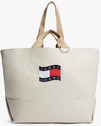 Tommy Hilfiger - Wavy Flag Canvas Tote Bag - Lyst