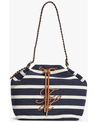 Tommy Hilfiger - Stripe Logo Adjustable Bucket Bag - Lyst