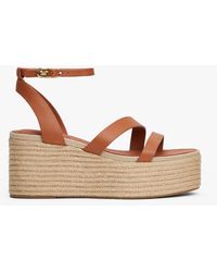 Tommy Hilfiger - Espadrilles Compensées En Cuir - Lyst