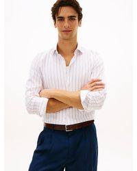Tommy Hilfiger - New York Label Th Flex Slim Fit Stripe Shirt - Lyst
