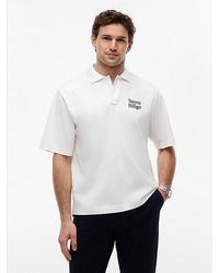 Tommy Hilfiger - Oversized Polo Met Logo Op De Achterkant - Lyst