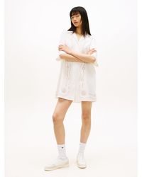Tommy Hilfiger - Broderie Anglaise Relaxed Mini Shirt Dress - Lyst