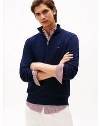 Tommy Hilfiger - Half-Zip Trui Met Kasjmier - Lyst