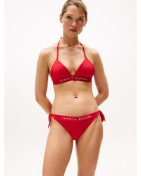 Tommy Hilfiger - Th Original Foam Triangle Halterneck Bikini Top - Lyst