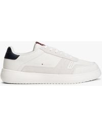 Tommy Hilfiger - Baskets En Cuir À Semelle Finement Crantée - Lyst