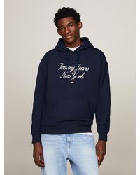 Tommy Hilfiger - Prep Script Logo Embroidery Relaxed Hoody - Lyst
